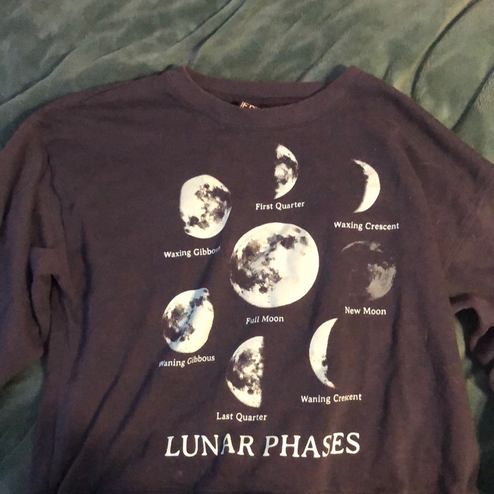 lunar phases sweat shirt